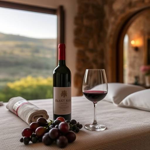 Vista de un tratamiento con vino en un spa de lujo en la Rioja Alavesa